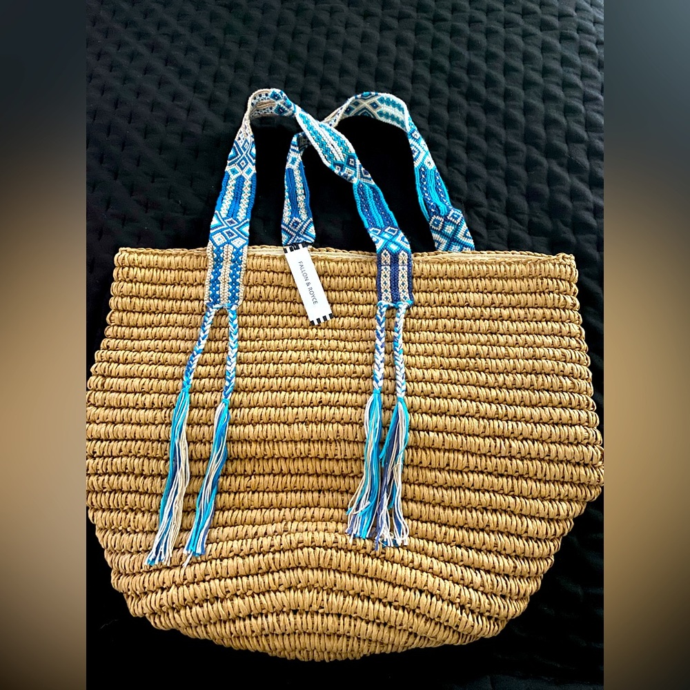 Fallon & Royce “Gemma” Straw Tote Bag - NWT